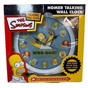 The Simpsons Homer Simpson Talking Wall Clock - NEW IN BOX 13" Vintage 2004 - Picture 1 of 8