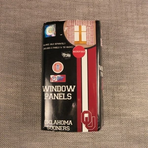 Oklahoma Sooners Curtains Window Panels Microfiber Officially Licensed NWT - Picture 1 of 8