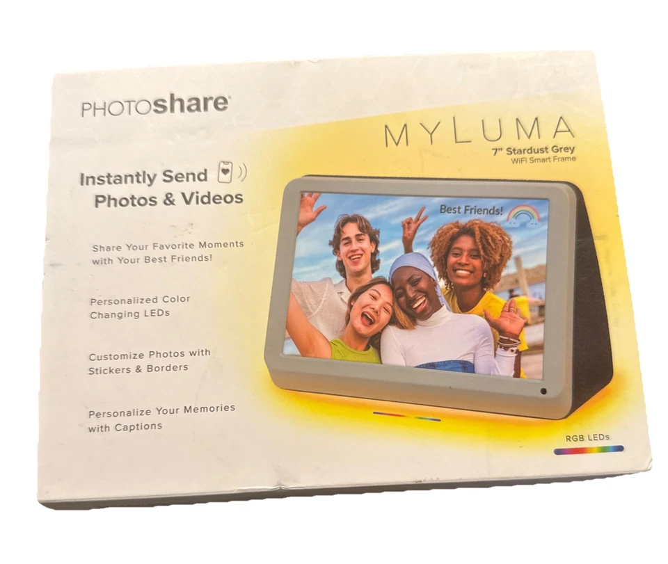 Simply Smart Home FML07SD MyLuma 7" PhotoShare WiFi Digital Picture Frame with