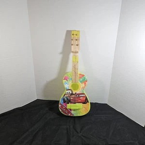 Disney Pixar Cars 6 String Kids Toy Green Guitar Acoustic Tow Mater McQueen - Picture 1 of 21