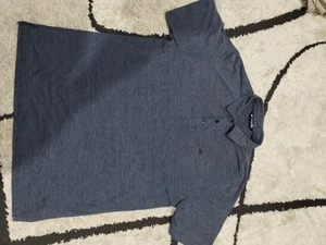 Travis Matthews Quarter Button Polo Size Large Dark Navy Blue Shirt - Picture 1 of 4