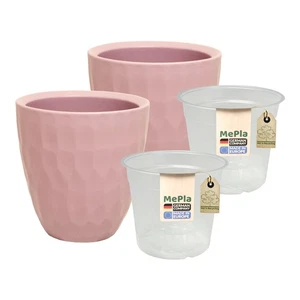 MePla - 2 Stück - Orchideenübertopf Carve + Pflanztopf - Bild 1 von 10