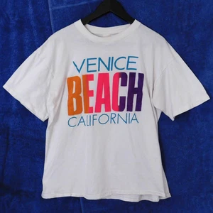 Camiseta Turística Vintage Original Años 80 VENICE BEACH CALIFORNIA EE. UU. XL - Imagen 1 de 6