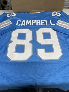 Dan Campbell #89 SEWN STITCHED HOME POWDER BLUE JERSEY SIZE Men’s Xlg - Picture 1 of 2