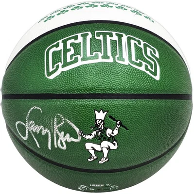 Larry Bird Auto Green City Edt Auerbach Smoke Logo Basketball Celtics Beckett - Image 1 of 4