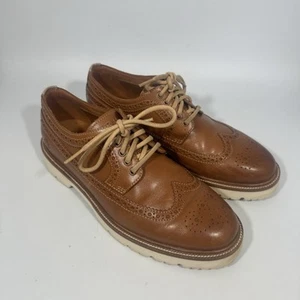 Cole Haan Uomo Classici Americani Ala Lunga Stile Oxford C36856 Taglia 8M Marrone - Foto 1 di 9