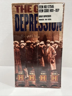 The Great Depression The History Channel 4 VHS Tapes 1998 New Unopened - Image 1 of 4