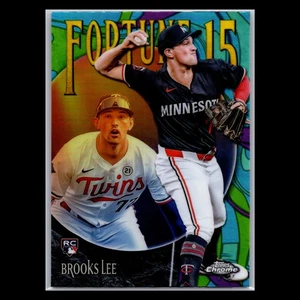 2025 Topps Chrome - #F15-14 Brooks Lee RC Fortune 15 - Minnesota Twins - Picture 1 of 2