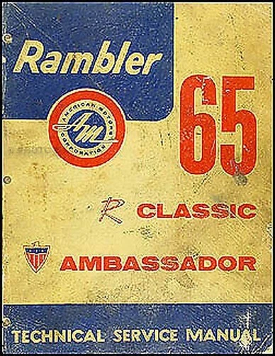 1965 AMC Originale Negozio Manuale Rambler Ambassador Classico Riparazione Libro - Immagine 1 di 1