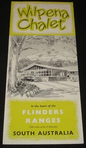 1950s WILPENA CHALET FLINDERS RANGERS SOUTH AUSTRALIA TOURIST BROCHURE - Picture 1 of 4
