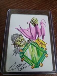 MTG MOX EMERALD Sketch Dan Frazier Altered Art Magic Artist proof signed AUTO - Picture 1 of 2