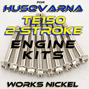 Kit de pernos de motor de níquel Works para Husqvarna TE150 | niquelado con aspecto de titanio - Imagen 1 de 12