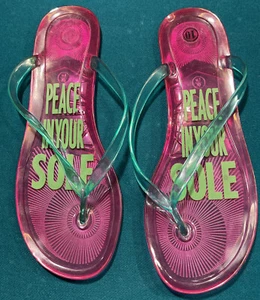 Peace In Your Sole Schuhe Sandalen Flip-Flops Rosa Größe 10 - Bild 1 von 6