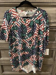 Lularoe Irma Top **Patriotic** - Small NWT statue of liberty 4th of July - Picture 1 of 3