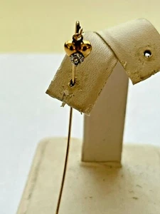 ANTIQUE ART DECO 14K YELLOW GOLD PIN WITH DIAMOND - Picture 1 of 3