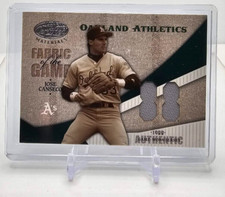 Jose Canseco 2004 Leaf Certified Fabric of the Game Jersey Relic /88