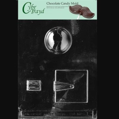 CybrTrayd 3D Plastic Graduation Cap Chocolate Candy Clear Mold M013 Mortarboard - Image 1 of 4
