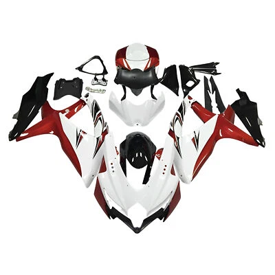 Red White Fairing Kit For Suzuki GSXR600 GSXR750 2008 2009 2010 K8 ABS Bodywork - Image 1 of 4