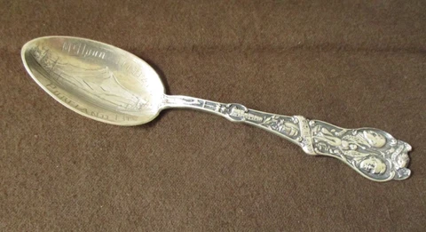 Sterling Souvenir Spoon Portland Oregon 1905 Official Centennial Lewis & Clark Cover