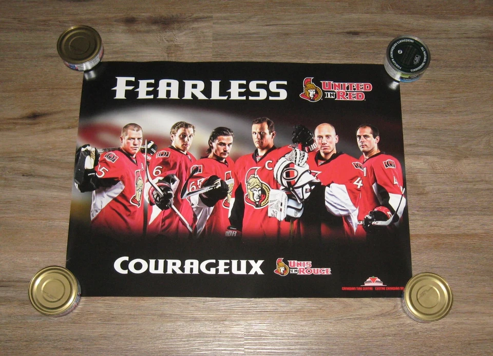 Ottawa Senators POSTER Fearless HOCKEY United In Red ERIK Karlsson ++ others - Image 1 of 1