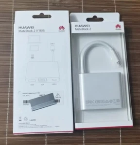Original HUAWEI MateDock 2 Hub USB-C to VGA HDMI DP USB-A Adapter - Picture 1 of 2