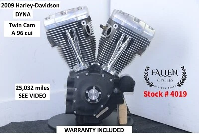 2009 Harley Dyna Twin Cam A 96 Engine Motor Assembly 25K VIDEO + WARRANTY — 第 1/4 张图片