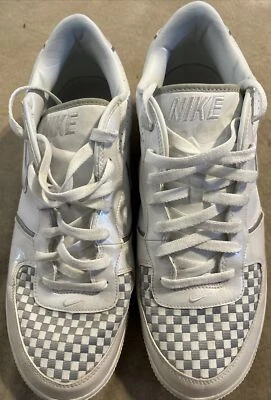 Nike Zoom Air 306353 001 White Grey Checkerboard Reflective Swoosh - Image 1 of 4