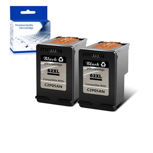 2X Ink Cartridge Black 62XL for HP Officejet 5740 5741 5742 5743 5744 5745 5746 - Zdjęcie 1 z 6