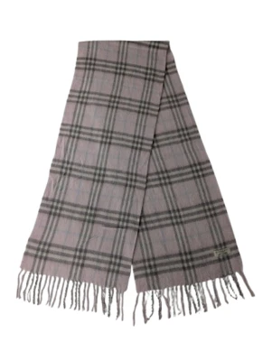 Bufanda Burberry Auténtica a Cuadros Rosa 100% Cachemira Unisex Bufanda Hecha en Inglaterra. Foto 1 de 4