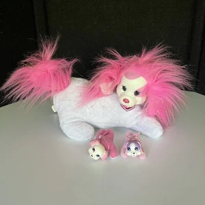 Pink White puppy suprise pregant mom dog 2 babies gold sparkle hair 2015 hasbro - Bild 1 von 10