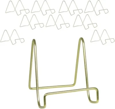 10 Banberry Designs провода мольберт дисплей стойка пластины держатели гладкий латунь металл 4» - Изображение 1 из 3