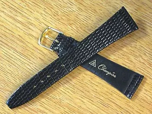 20 mm JB Champion schwarze Leguan Eidechse 1970er Jahre Vintage Uhrenband Neu alter Lagerbestand - Bild 1 von 7