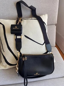 Michael Kors Tasche Jet Set schwarz Case gold Leder Neu/wertig - Bild 1 von 6
