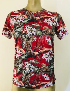 SOUL STAR England NWT Tropical Status Leopard Print TOP S/M - Picture 1 of 11