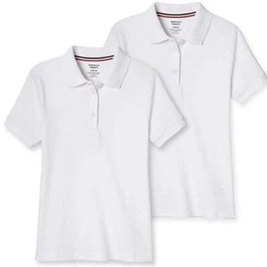 French Toast Girl's School Uniform Short Sleeve Polo Shirt, 2 Pack - Picture 1 of 10