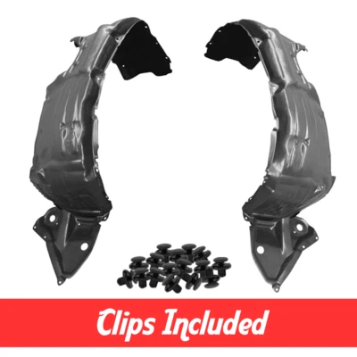 Left & Right Side Fender Liner Set w/ Clips For 2014-2019 Toyota Highlander 2.7L - Image 1 of 4