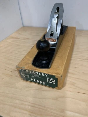 Avión y caja vintage Stanley Bailey No.5 C fondo corrugado para carpintería Jack Foto 1 de 4