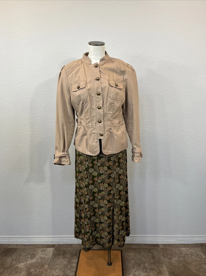 Traje de institutriz marrón Sound Of Music Maria chaqueta marrón tostado M falda floral 8 Foto 1 de 4