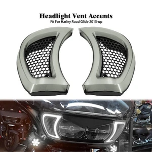 Headlight Fairing Vent LED Light Clear Lens Turn Signal Fit For Road Glide 15-23 - Picture 1 of 10