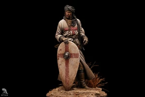 Sargento templario, siglo XIII 90 mm pintado soldado de juguete en miniatura | Museo - Imagen 1 de 7