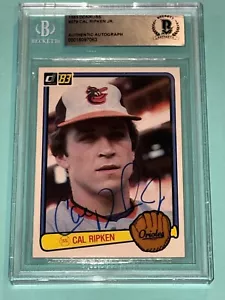 Carta CAL RIPKEN JR firmata 1983 DONRUSS #279 Beckett autenticata BAS - Foto 1 di 4