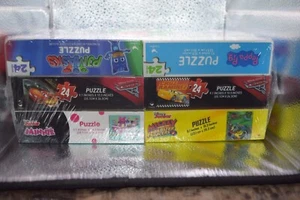 6 Puzzle Party Pack Minnie, 2 Cars, Mickey, Pj masks, Peppa pig, By Cardinal New - Picture 1 of 3