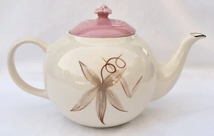Winfield Pottery - PASSION FLOWER - TEAPOT with PINK LID - Picture 1 of 10