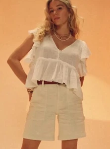 NWT American Eagle Dreamy Drape Stretch Women’s Carpenter Short AEO High Rise 12 - Picture 1 of 17