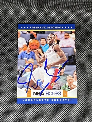 Bismack Biyombo Charlotte Bobcats 2012-13 NBA Hoops Signed Auto Card #228 ~ COA - Image 1 of 3