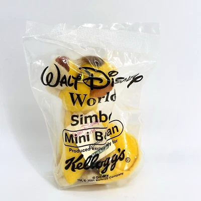 DE COLECCIÓN 2001 KELLOGG'S CEREAL WALT DISNEY EL REY LEÓN SIMBA MIN BOLSA DE FRIJOLES FELPA-NOS Foto 1 de 4