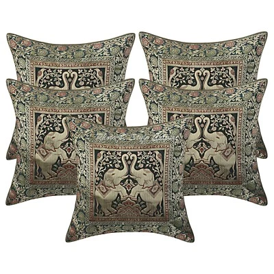 Funda de Cojín Elefante Bohemio Decoración del Hogar Funda de Almohada 16 x 16 pulgadas Foto 1 de 4