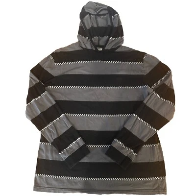 Black And Grey Off The Wall Vans Hooded Longsleeve Boys Medium - Image 1 of 4