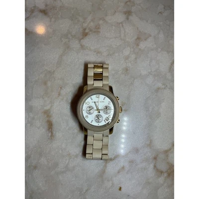 Reloj cronógrafo para mujer Michael Kors MK-5145 dorado y crema Foto 1 de 4