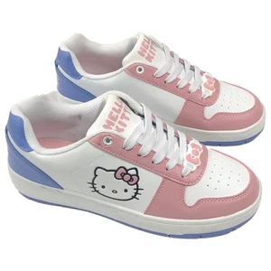 Hello Kitty Damen Weiß Low-Top Sneaker Freizeit Court Tennisschuhe - Bild 1 von 3